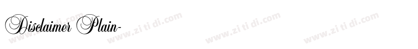 Disclaimer Plain字体转换